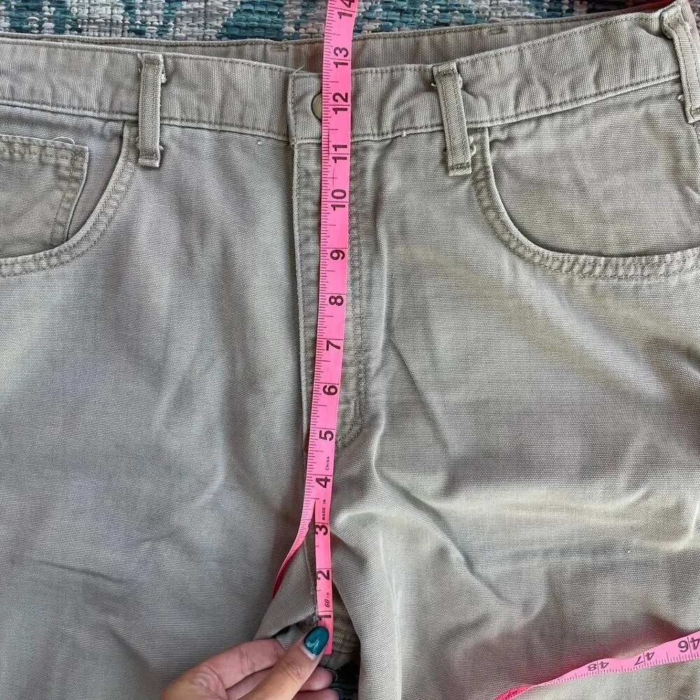 Carhartt Men's FRB180 GKH Flame-Resistant Canvas Cargo Khaki Pants - Size‎ 36x34